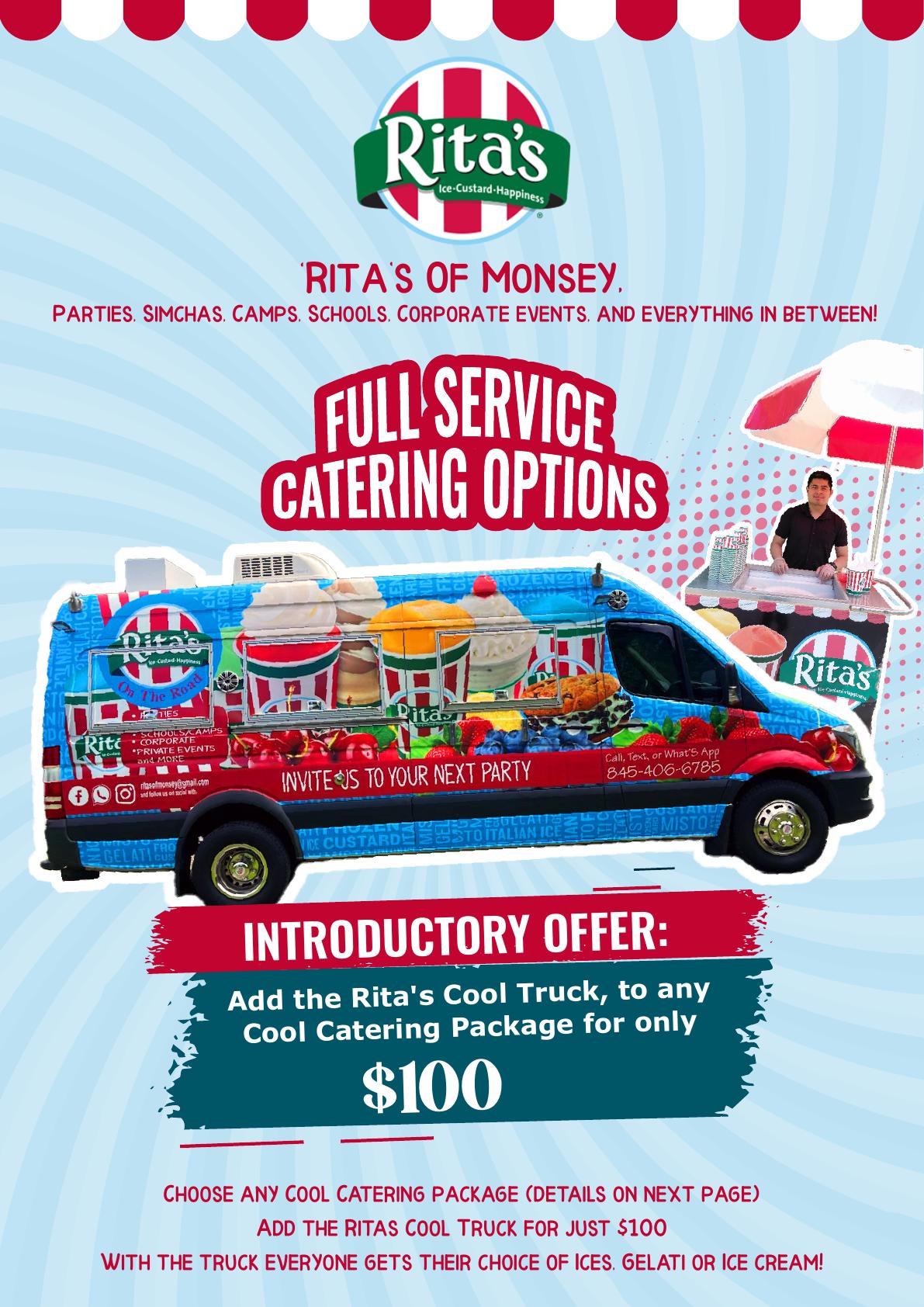 Rita’s of Monsey catering options page 1