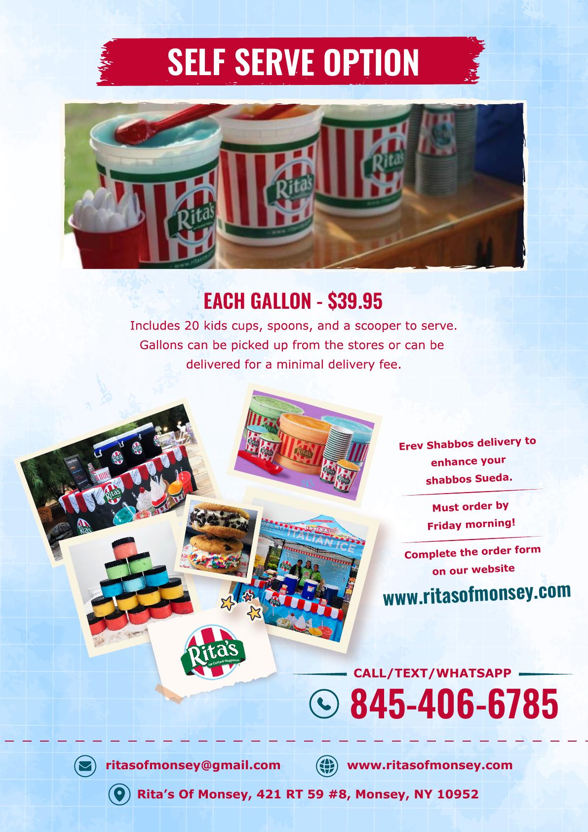 Rita’s of Monsey catering options page 3